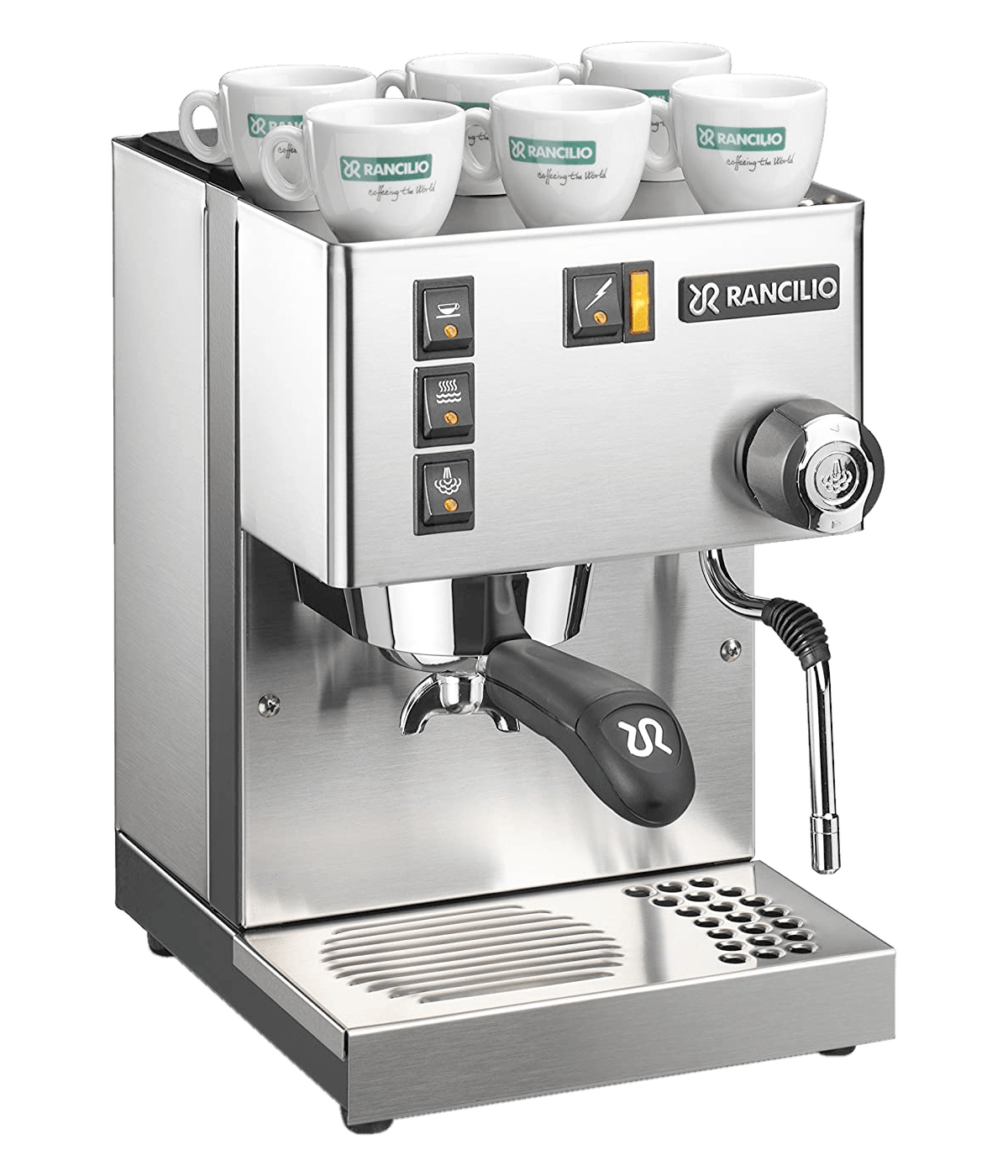 Máquina de café espresso Rancilio Silvia Eco Inox de acero inoxidable mate