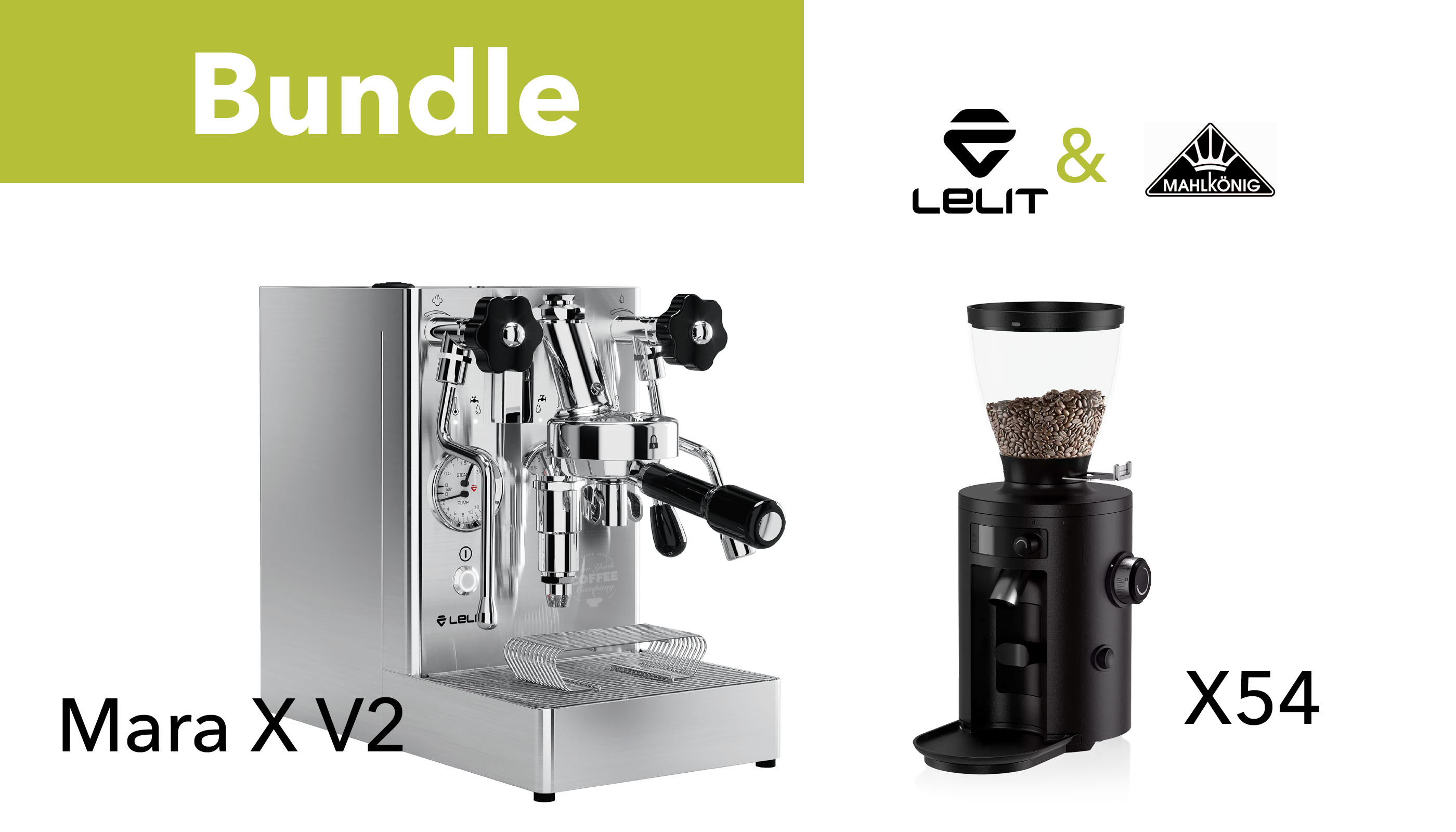Lelit Mara PL62X V2 y Mahlkönig X54 black Bundle