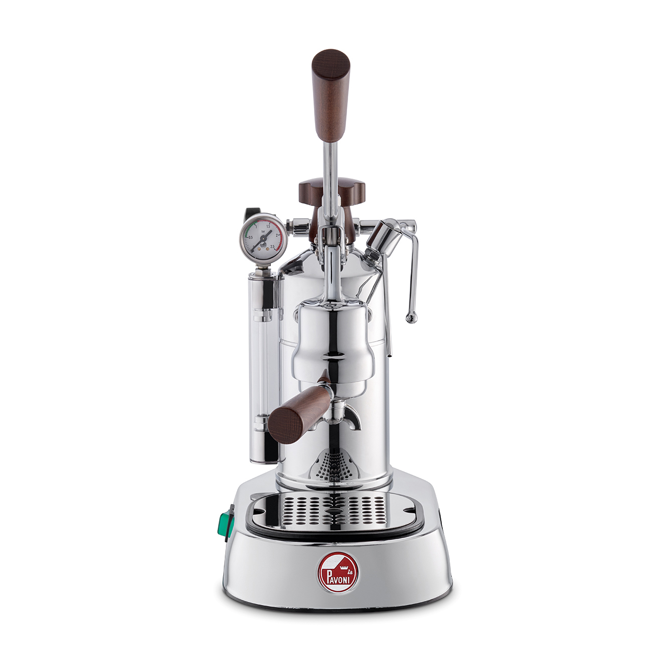 Máquina de café espresso La Pavoni Professional Lusso con asas de madera