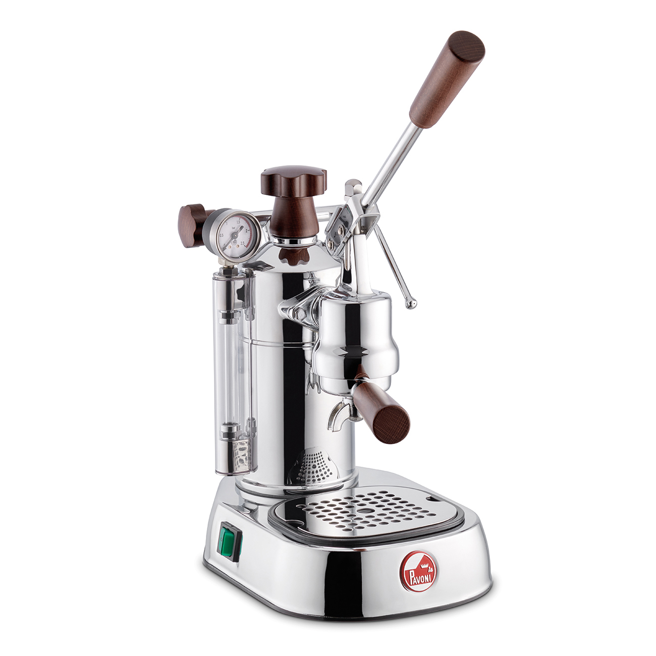 Máquina de café espresso La Pavoni Professional Lusso con asas de madera